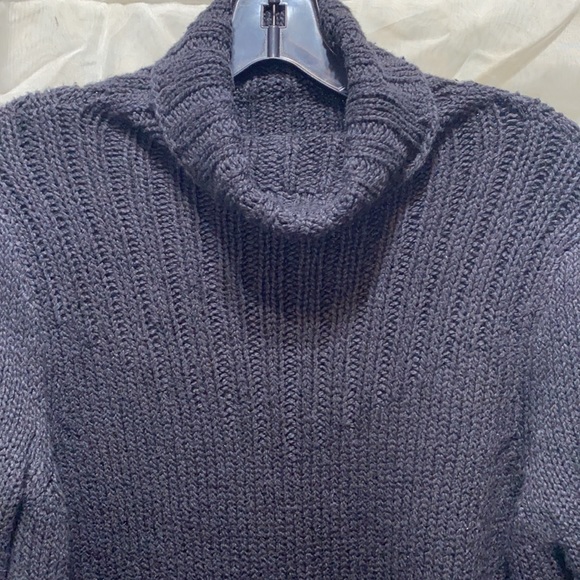 J CREW BLACK COTTON/NYLON  TURTLENECK SWEAT. SZ L - Picture 3 of 9